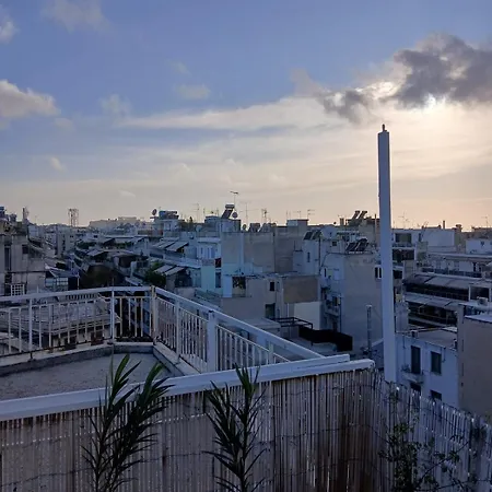 Acropolis Skyline Sunset, 2 Person Loft Exarchia Apartment