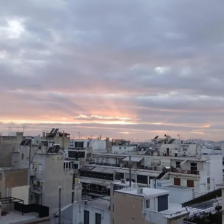 Acropolis Skyline Sunset, 2 Person Loft Exarchia Apartment Athens