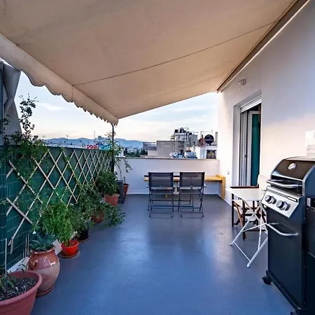 Acropolis Skyline Sunset, 2 Person Loft Exarchia * Athens